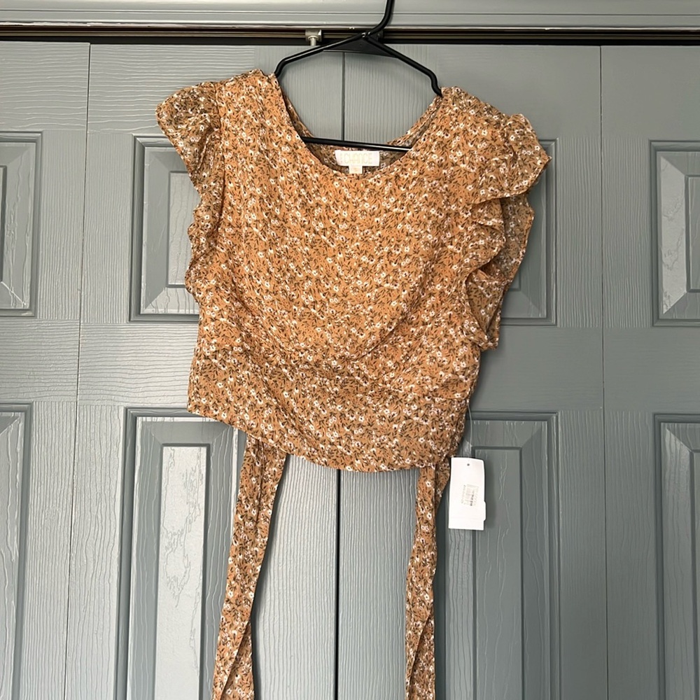 Mustard floral top